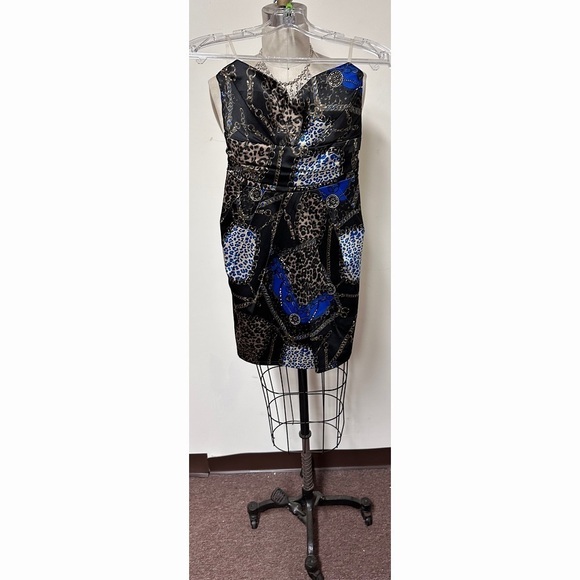 BLUE print dress - Picture 1 of 4